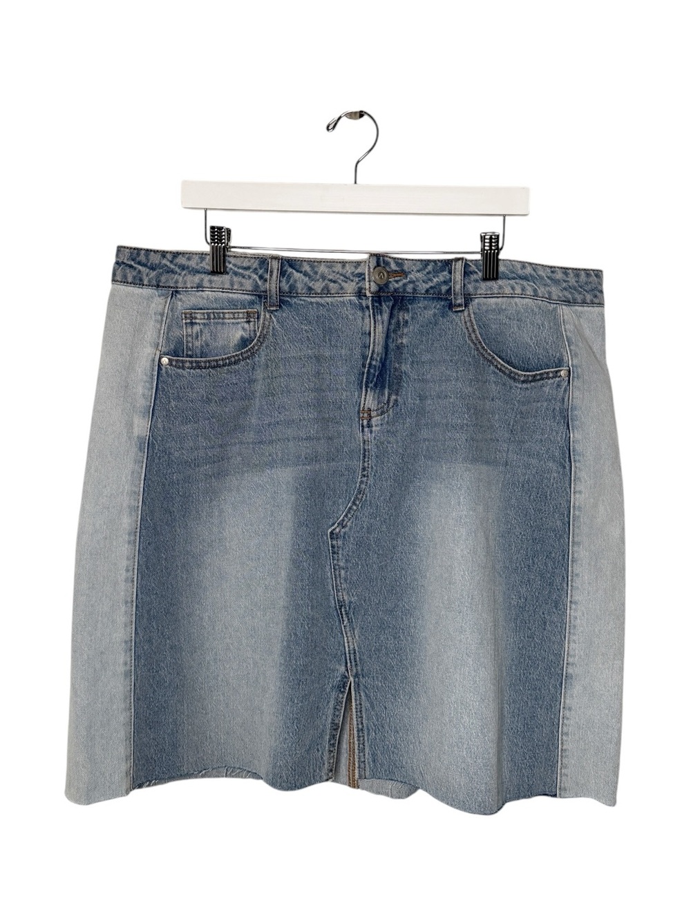 And Now This Two Tone Denim Skirt Size 16W